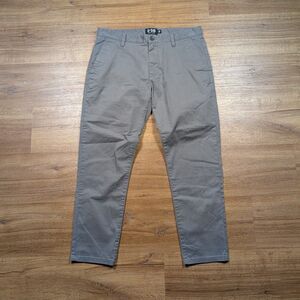 Under 510 U-510 Premium Cotton Chino Pants Mens 33x27(26) Gray Classic Fit